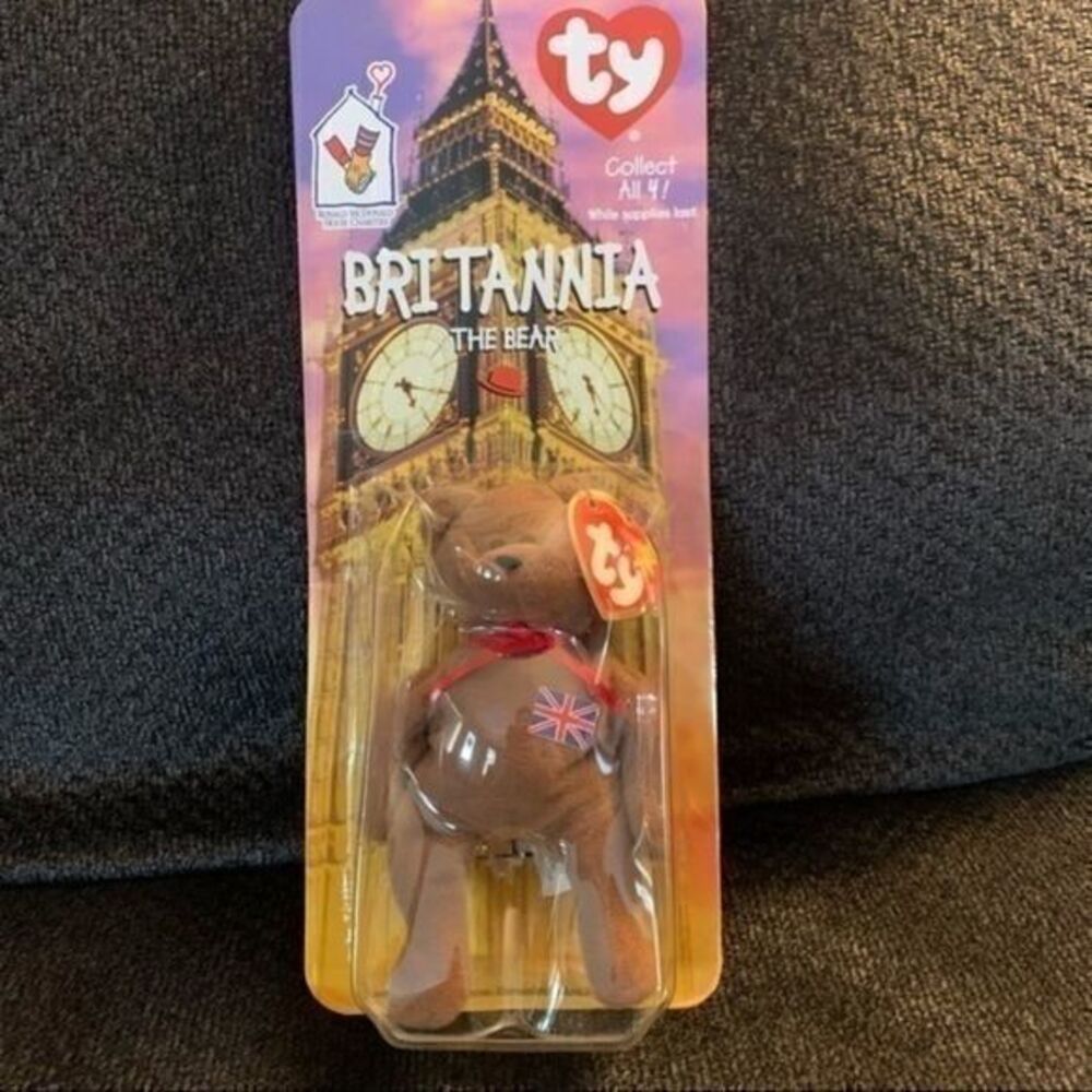 McDonald’s Ty Beanie Babies International Britannia Bear 1998 With 1993 Tush Tag